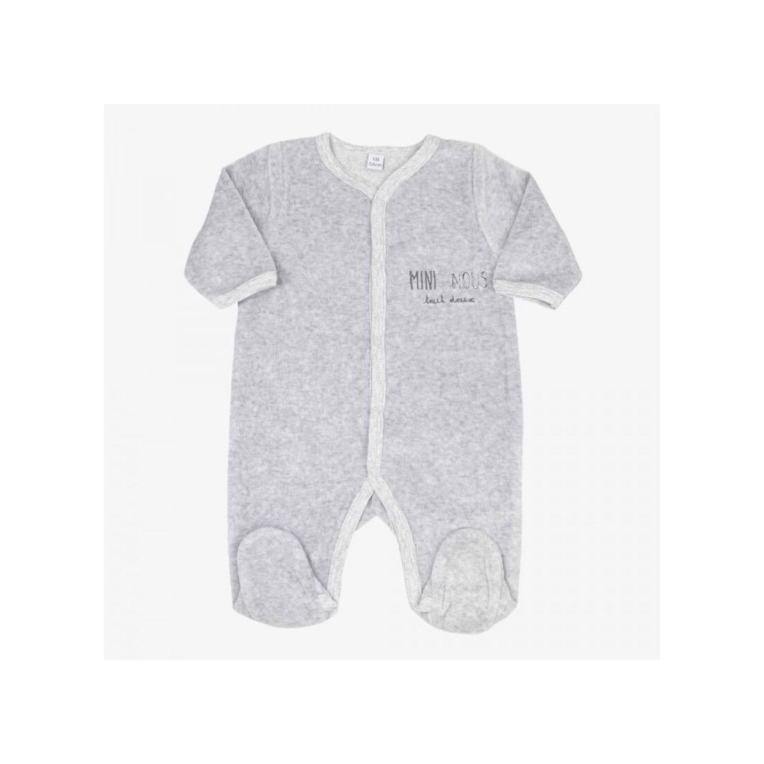 Pyjama bébé fille - petites pommes - en velours tout doux ☆ Trois Kilos Sept
