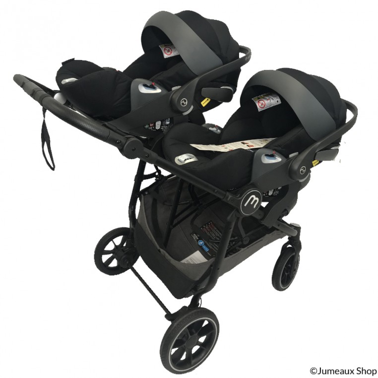 Pack Poussette Double Easy Twin 4 Black Edition 2023 Baby Monsters Coques Cloud T Cybex